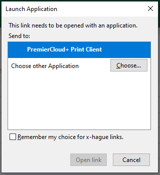 Firefox launch application window